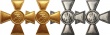 Знаки отличия Военного ордена - Георгиевского креста I - IV степеней