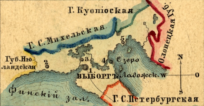 Файл:Karta Vyborgskoy gubernii 1856.jpg