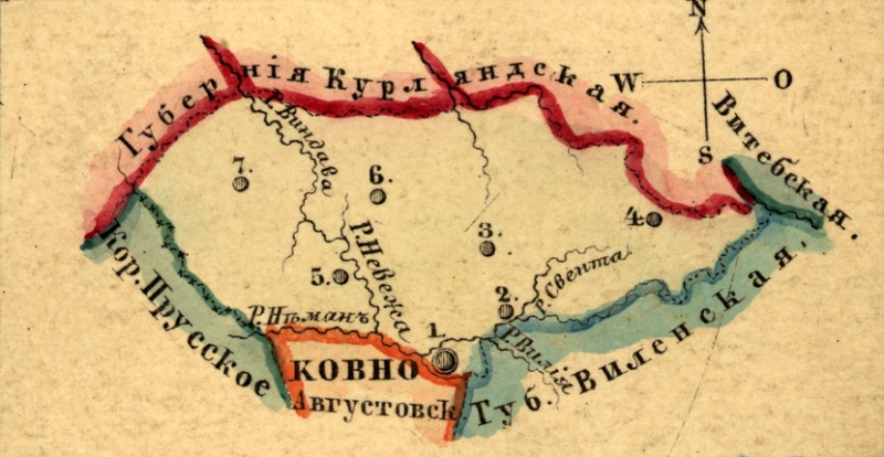 Файл:Karta Kovenskoy gubernii 1856.jpg