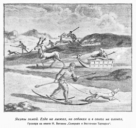 Якуты зимой, 1785 год (фрагмент вкладки после стр. 128)
